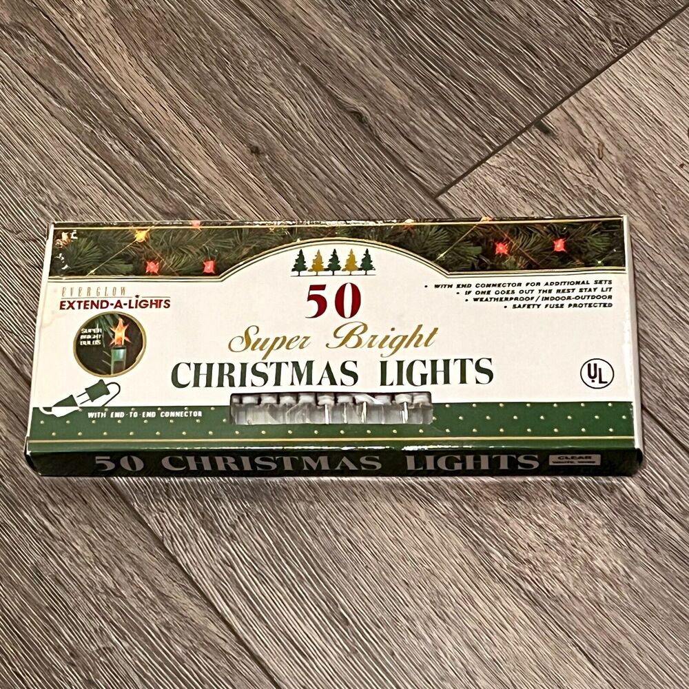 VTG Everglow Extend-A-Lights 50 Indoor/Outdoor Super Bright Lights TESTED -NEW